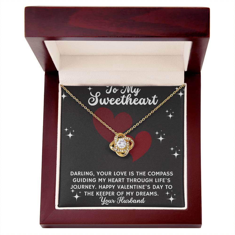 Gift To My Sweetheart - Love Knot Necklace - Giftsmojo