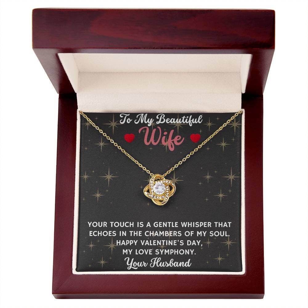 Custom Jewelry Gift for My Beautiful Wife - Love Knot Necklace - Giftsmojo