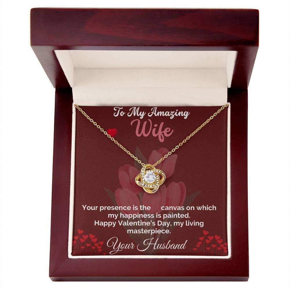 Necklace Gift To My amazing Wife - Love Knot Necklace - Giftsmojo