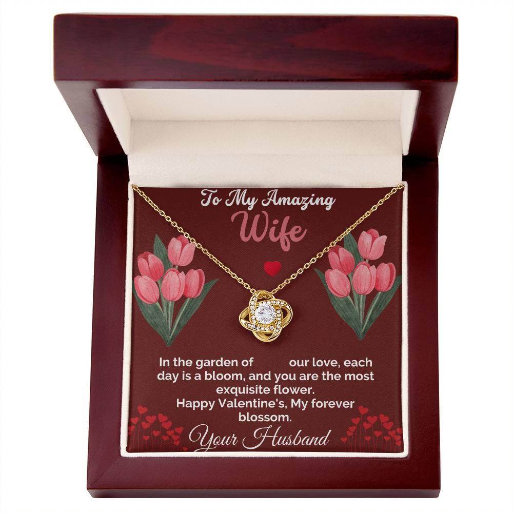 Necklace Gift To My amazing Wife - Love Knot Necklace - Giftsmojo