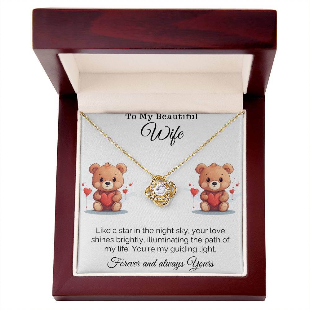 Romantic Gift For My Beautiful Wife - Love Knot Necklace - Giftsmojo