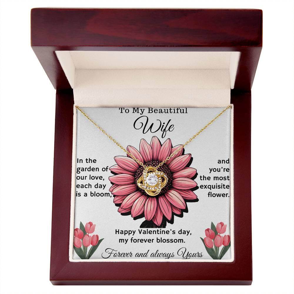 Gift for My Beautiful Wife - Love Knot Necklace - Giftsmojo