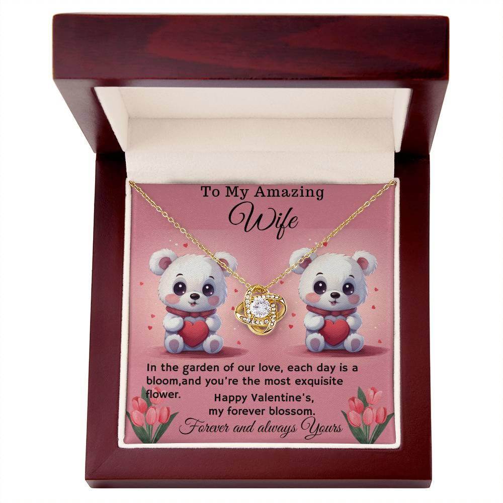 Necklace Gift To My Amazing Wife - Love Knot Necklace - Giftsmojo