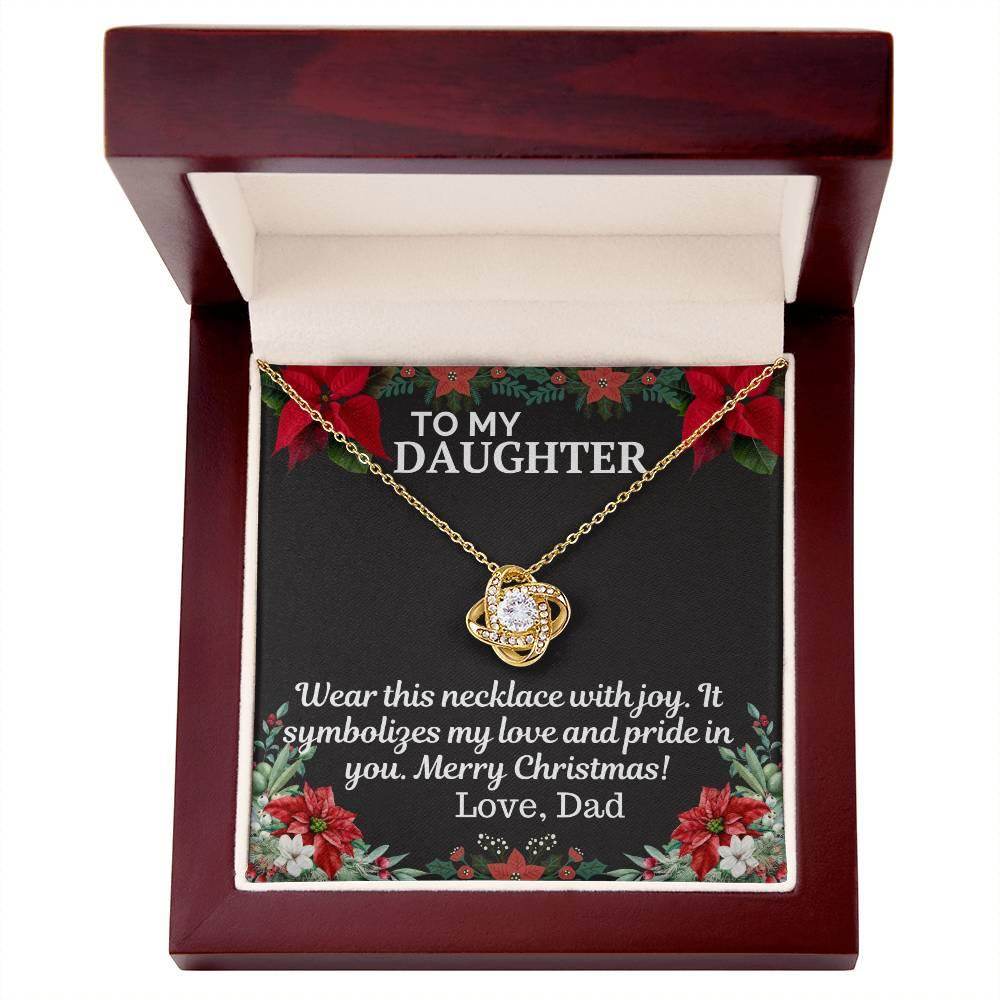 Gift To My Daughter from Dad - Love Knot Necklace - Giftsmojo