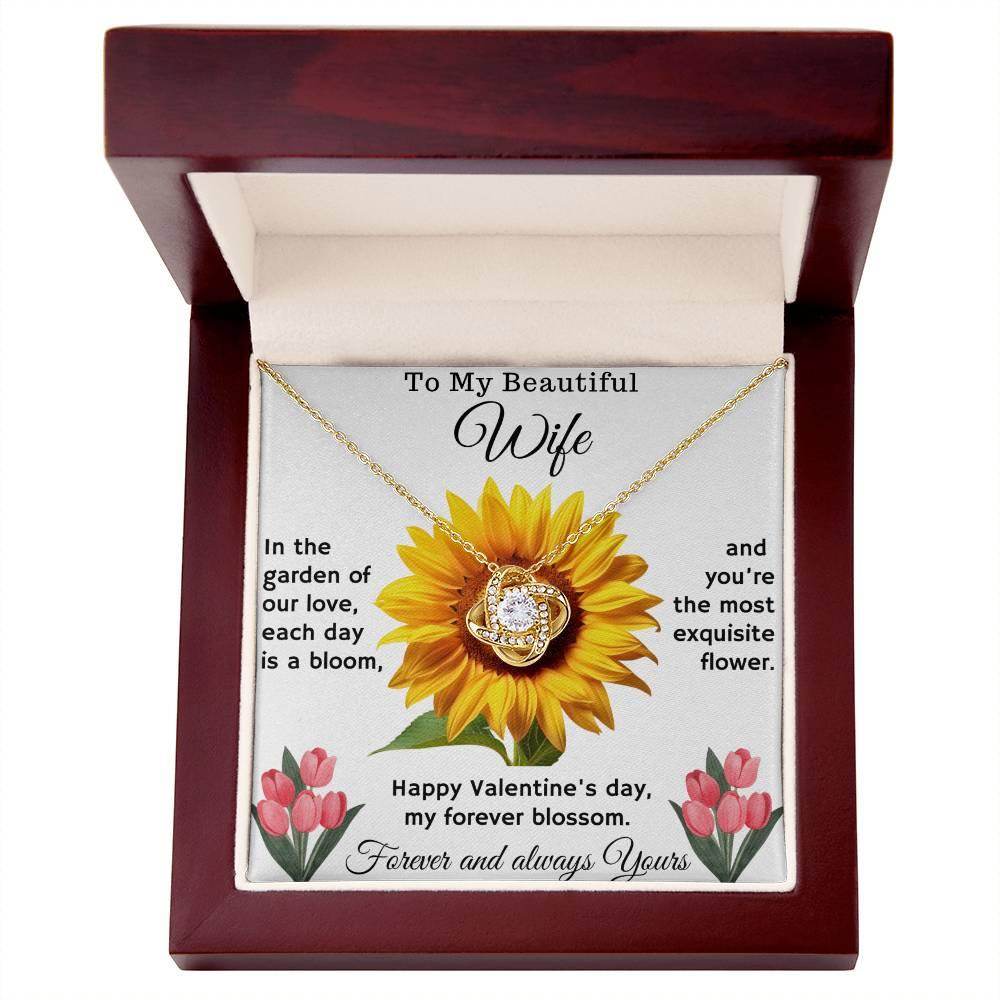 Gift To My Beautiful Wife - Love Knot Necklace - Giftsmojo