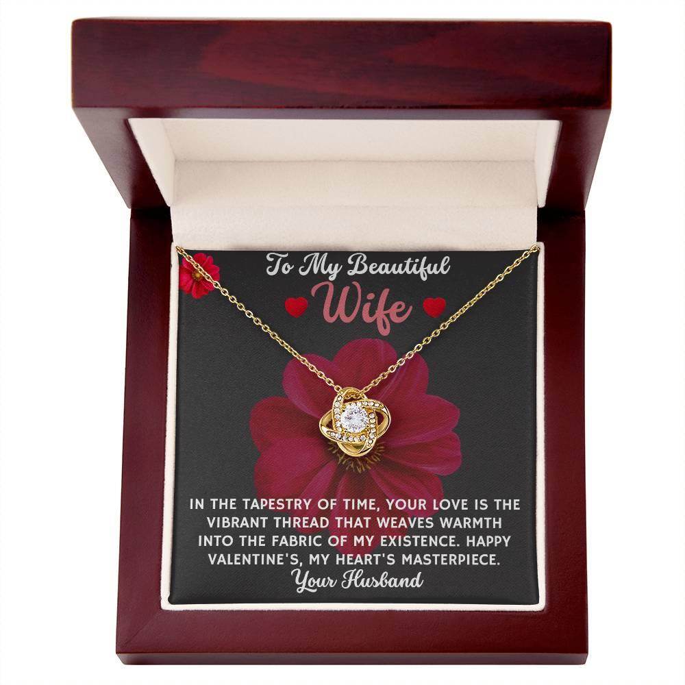Gift To My Beautiful Wife - Love Knot Necklace - Giftsmojo