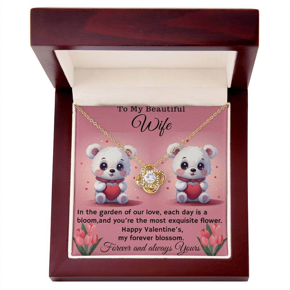 Jewelry Gift To My Beautiful Wife - Love Knot Necklace - Giftsmojo