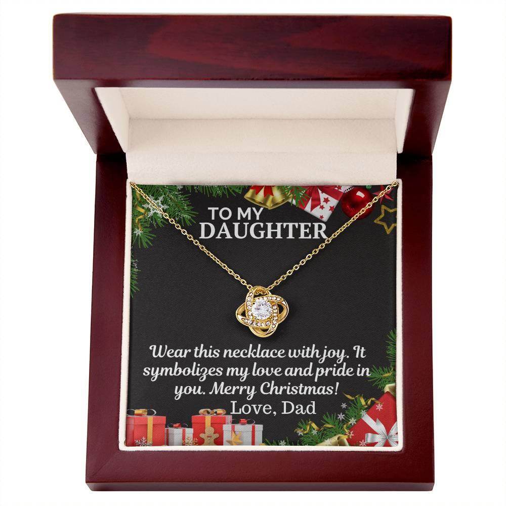Christmas Gift to Daughter From Dad - Love Knot Necklace - Giftsmojo