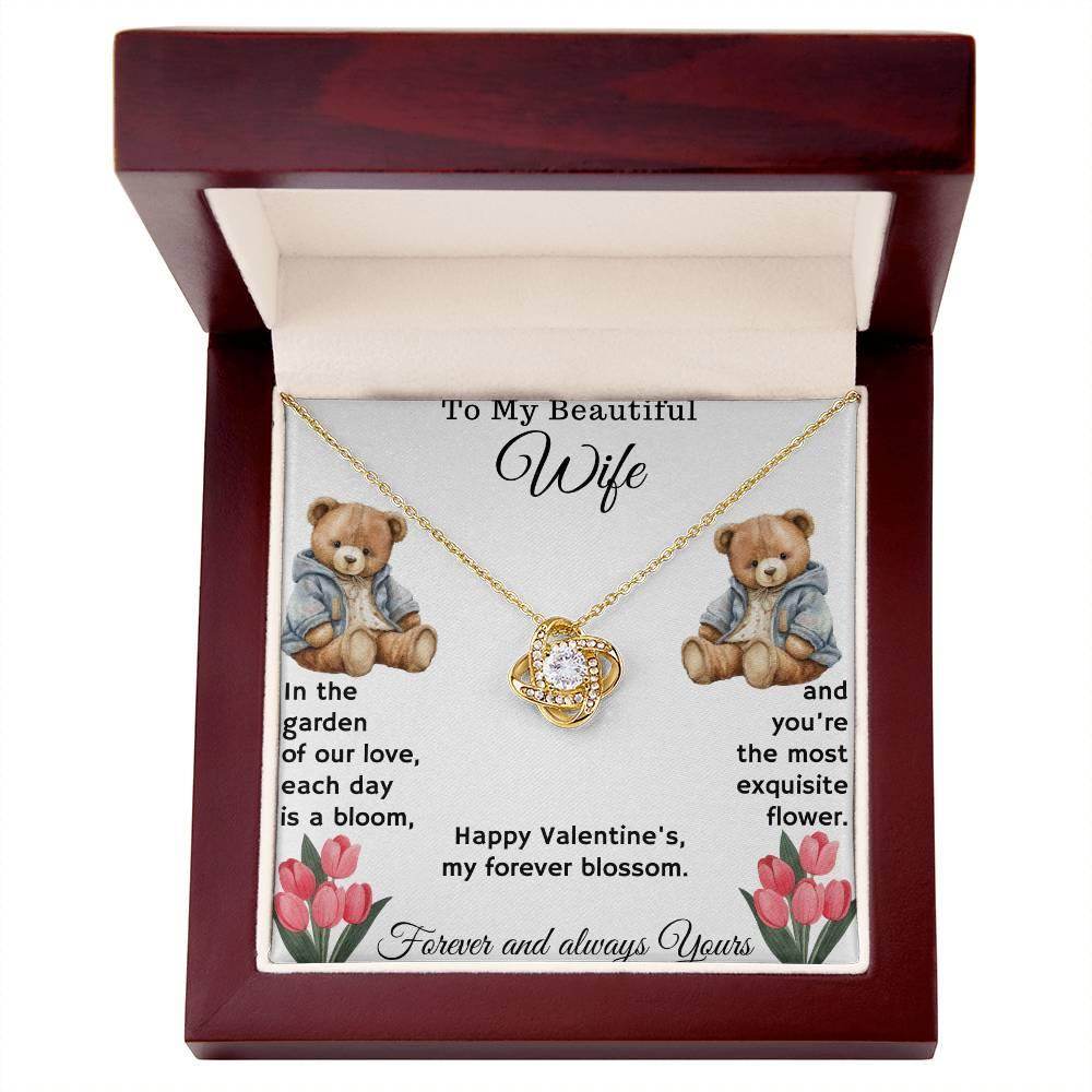 Jewelry Gift To My Beautiful Wife - Love Knot Necklace - Giftsmojo