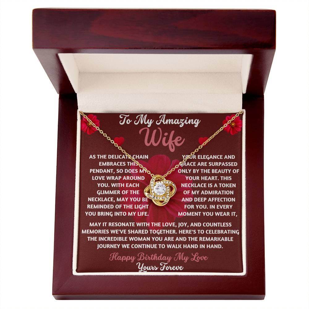 Custom Birthday Gift to Wife: Eternal Radiance Necklace Celebrating Your Love - Giftsmojo