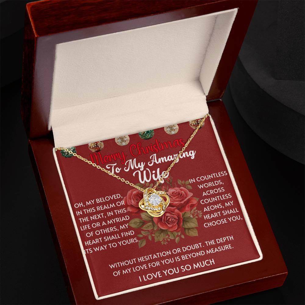 Christmas Gift to Wife From Husband - Love Knot Necklace - Giftsmojo