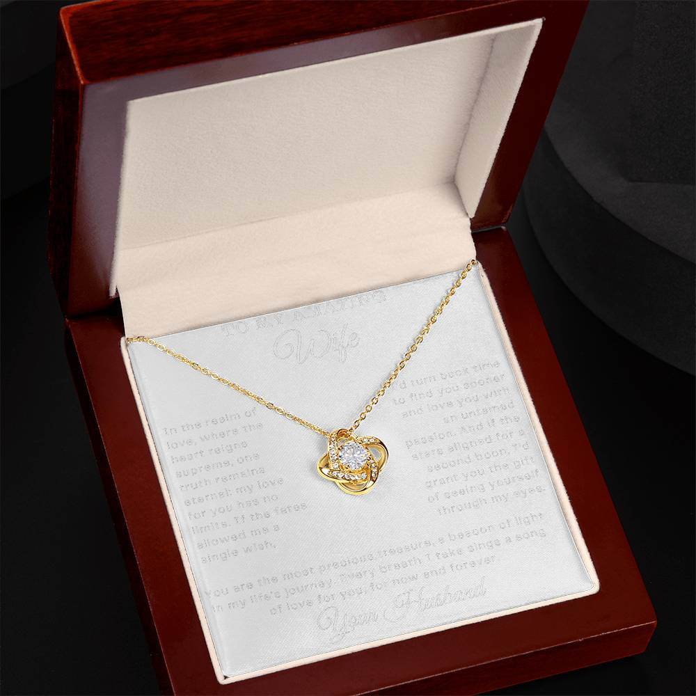 Gift To My Amazing wife - Love Knot Necklace - Giftsmojo