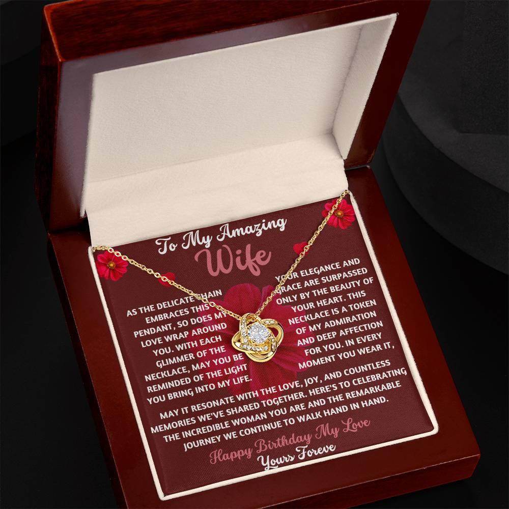 Custom Birthday Gift to Wife: Eternal Radiance Necklace Celebrating Your Love - Giftsmojo