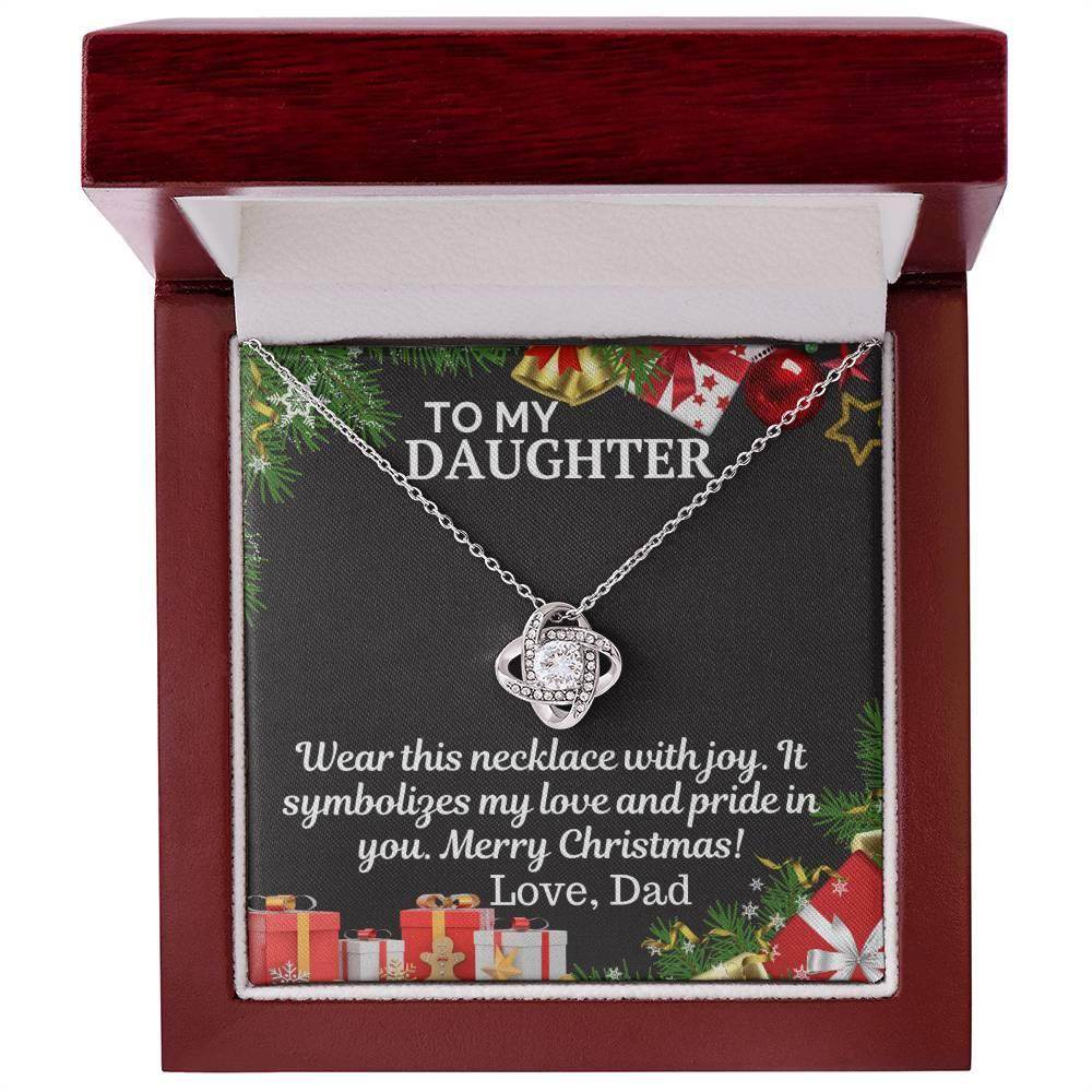 Christmas Gift to Daughter From Dad - Love Knot Necklace - Giftsmojo