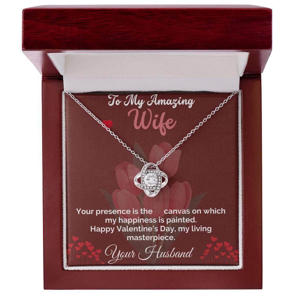 Necklace Gift To My amazing Wife - Love Knot Necklace - Giftsmojo