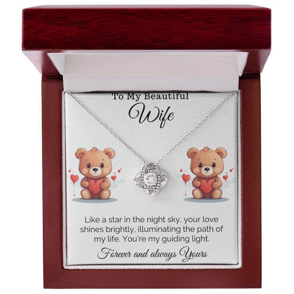 Romantic Gift For My Beautiful Wife - Love Knot Necklace - Giftsmojo