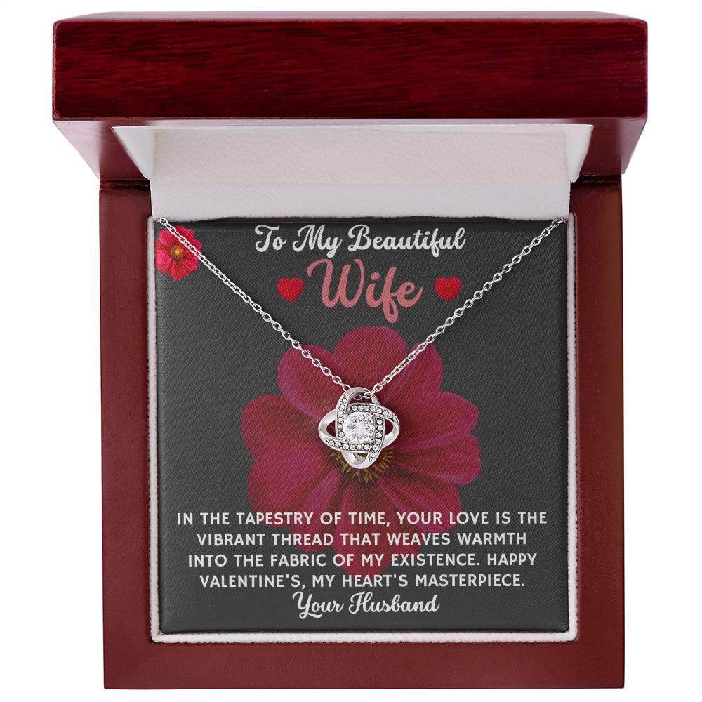 Gift To My Beautiful Wife - Love Knot Necklace - Giftsmojo