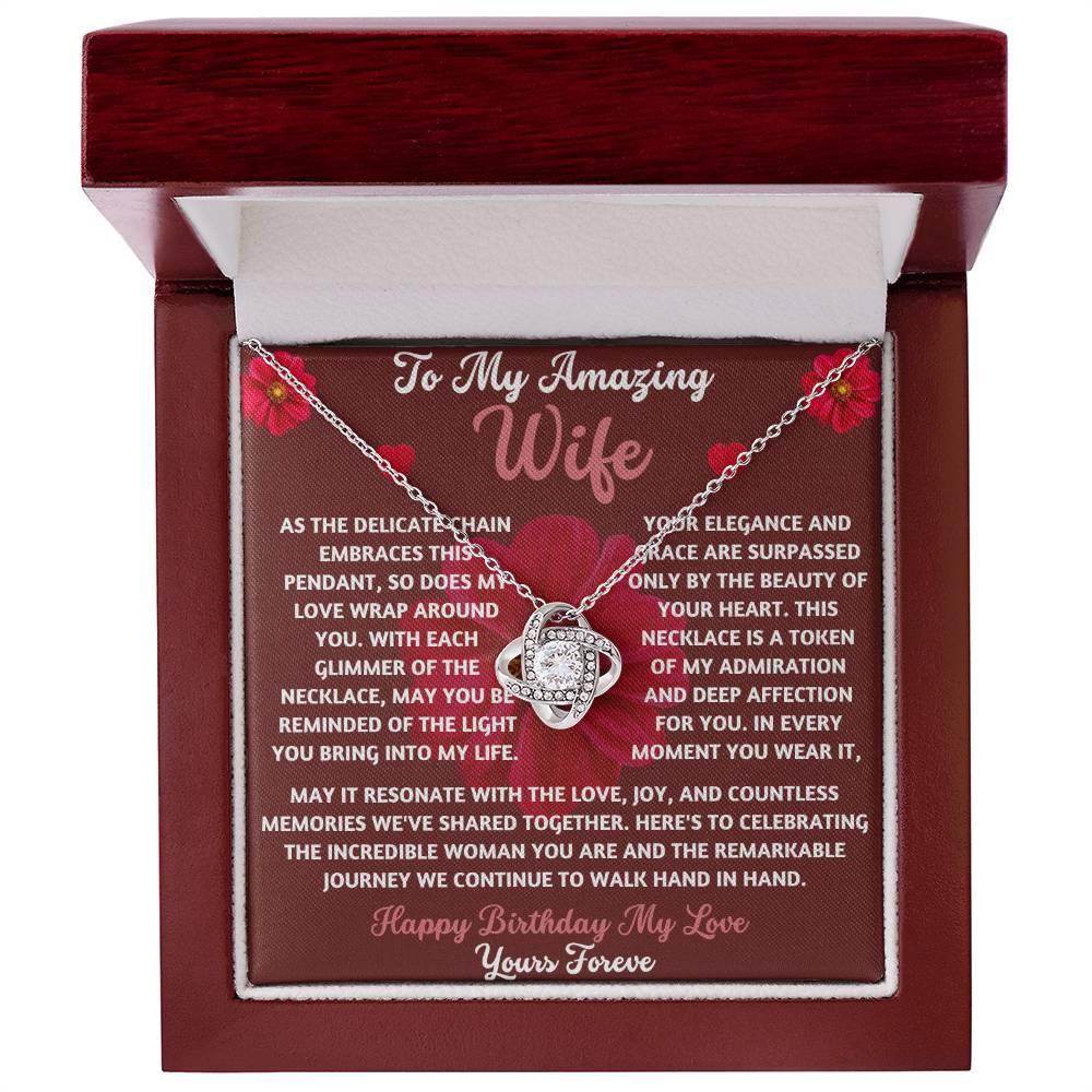 Custom Birthday Gift to Wife: Eternal Radiance Necklace Celebrating Your Love - Giftsmojo