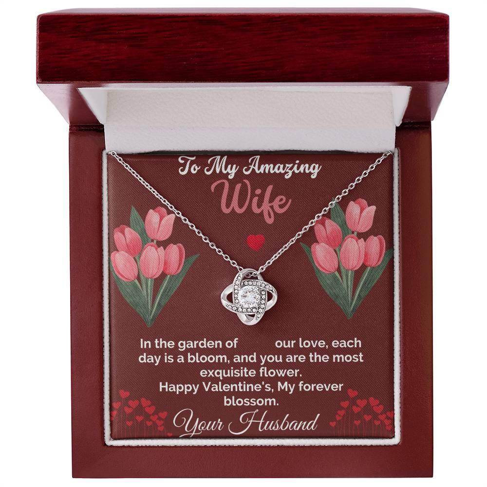 Necklace Gift To My amazing Wife - Love Knot Necklace - Giftsmojo