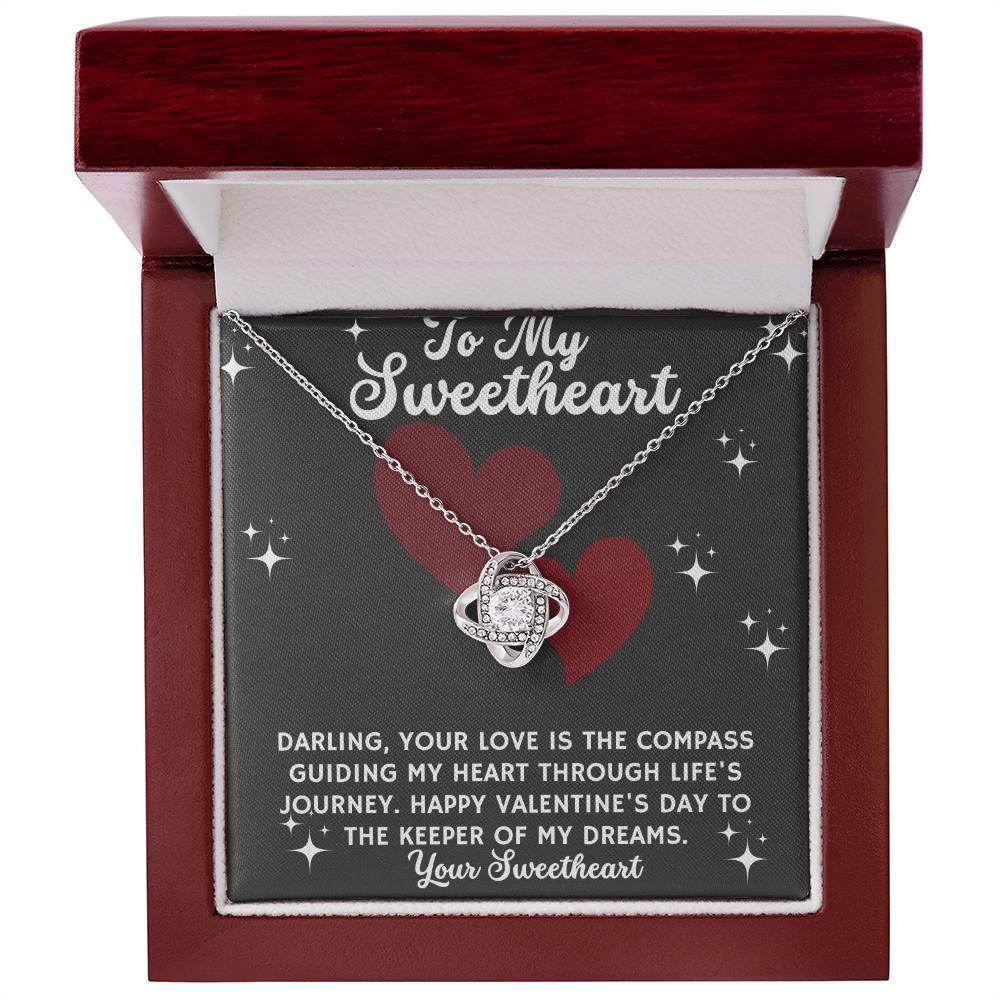 Gift To My Sweetheart - Love Knot Necklace - Giftsmojo