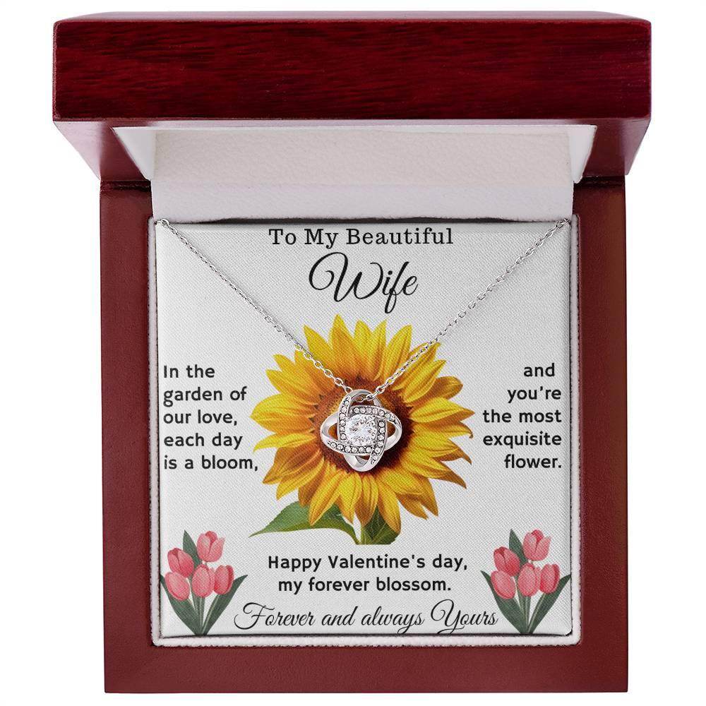 Gift To My Beautiful Wife - Love Knot Necklace - Giftsmojo