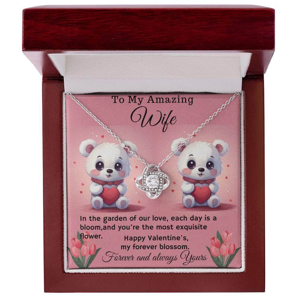 Necklace Gift To My Amazing Wife - Love Knot Necklace - Giftsmojo