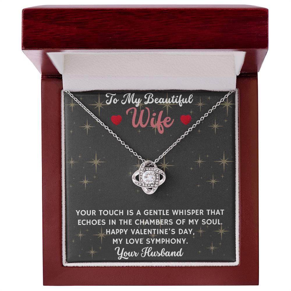 Custom Jewelry Gift for My Beautiful Wife - Love Knot Necklace - Giftsmojo