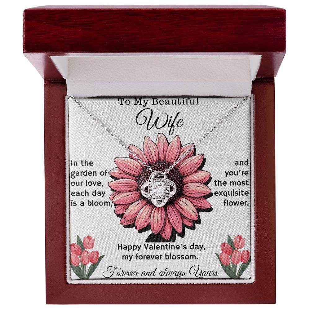 Gift for My Beautiful Wife - Love Knot Necklace - Giftsmojo