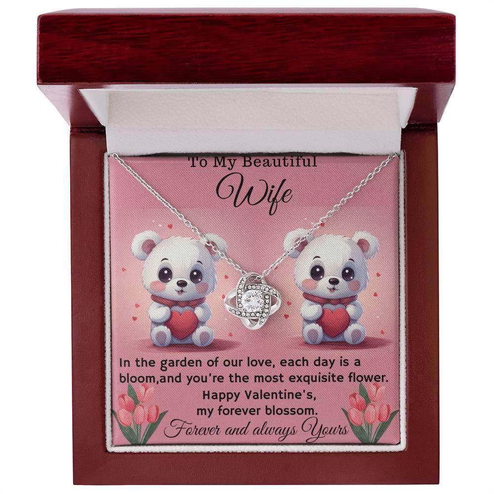 Jewelry Gift To My Beautiful Wife - Love Knot Necklace - Giftsmojo