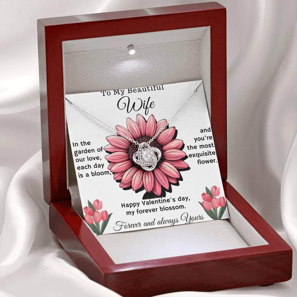 Gift for My Beautiful Wife - Love Knot Necklace - Giftsmojo