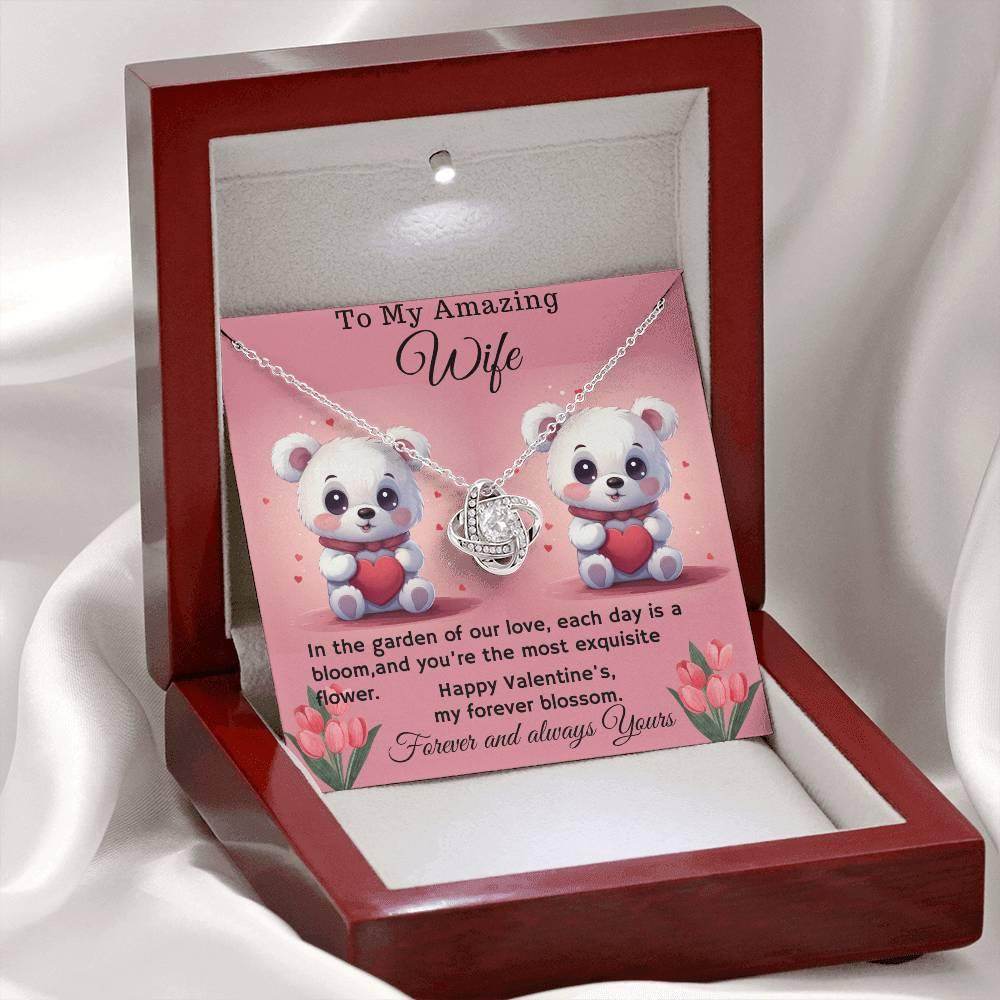 Necklace Gift To My Amazing Wife - Love Knot Necklace - Giftsmojo