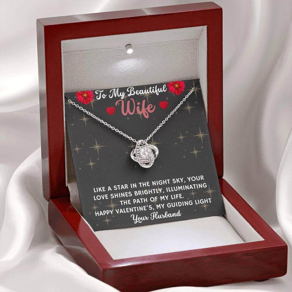 Unique Jewelry Gift To My Beautiful Wife - Love Knot Necklace - Giftsmojo