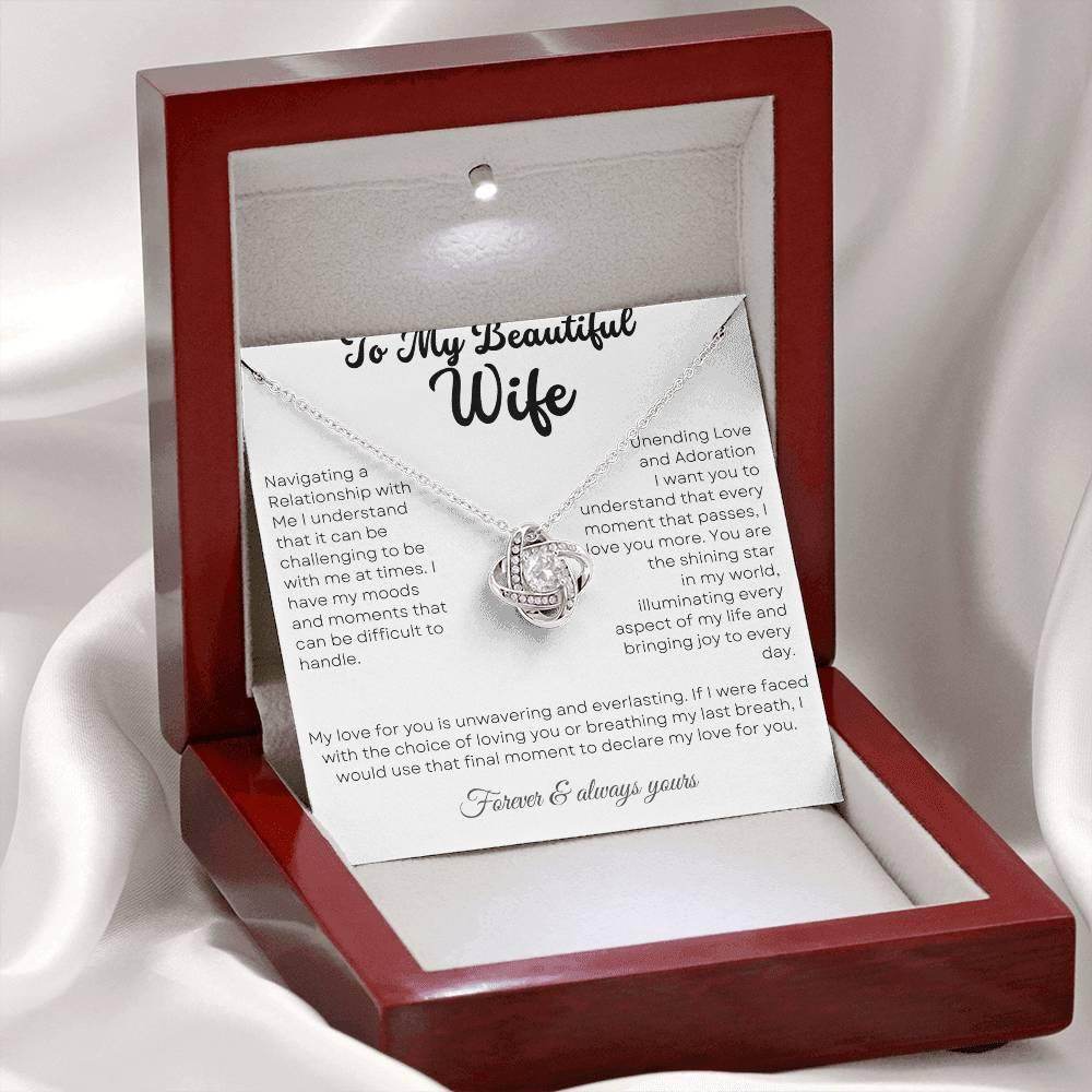 Jewelry Gift To My Beautiful Wife - Love Knot Necklace - Giftsmojo