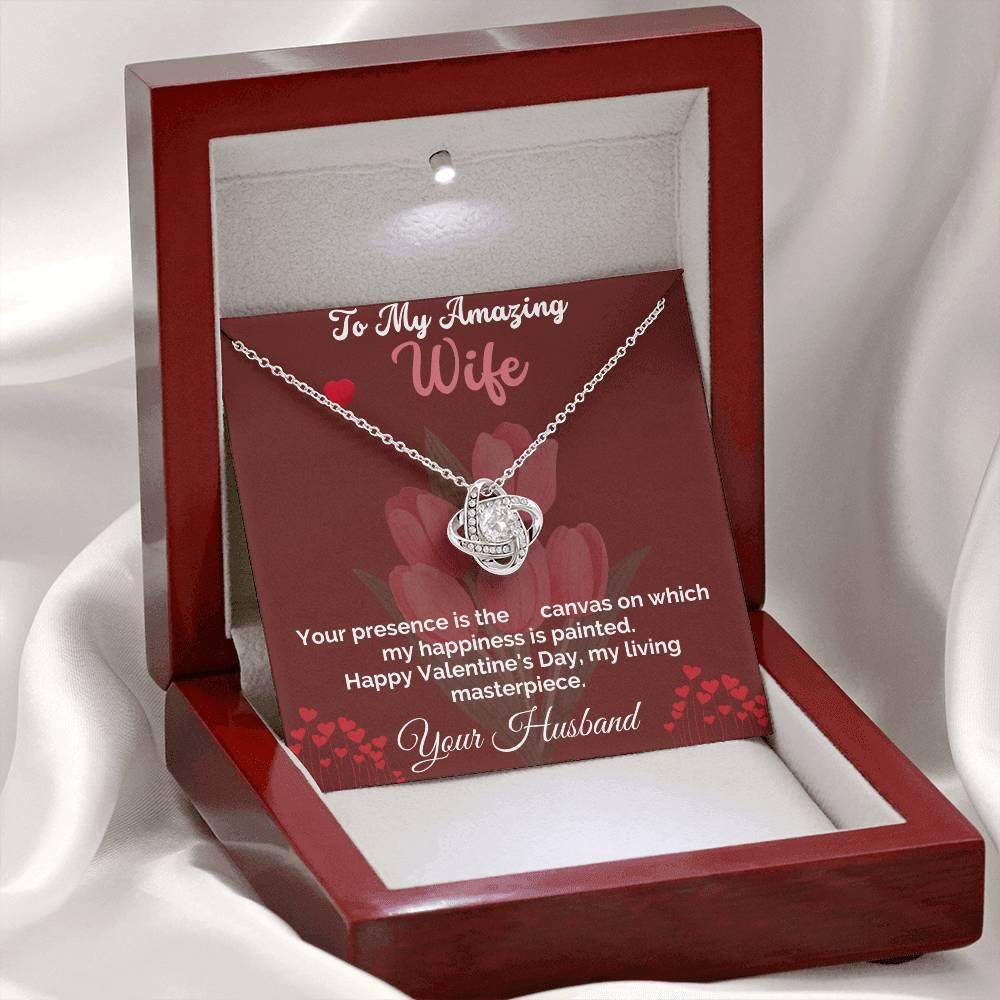 Necklace Gift To My amazing Wife - Love Knot Necklace - Giftsmojo