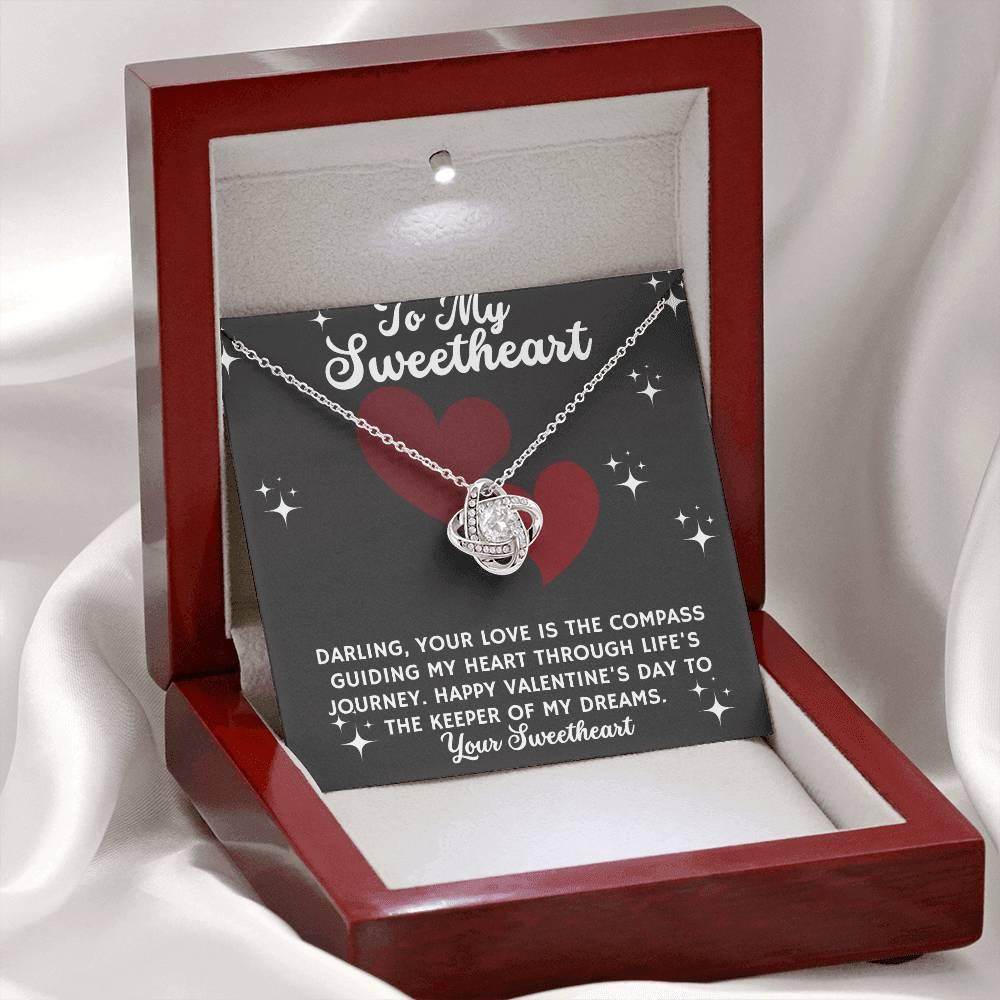 Gift To My Sweetheart - Love Knot Necklace - Giftsmojo