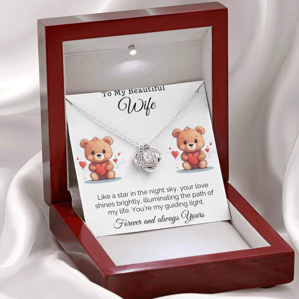 Romantic Gift For My Beautiful Wife - Love Knot Necklace - Giftsmojo