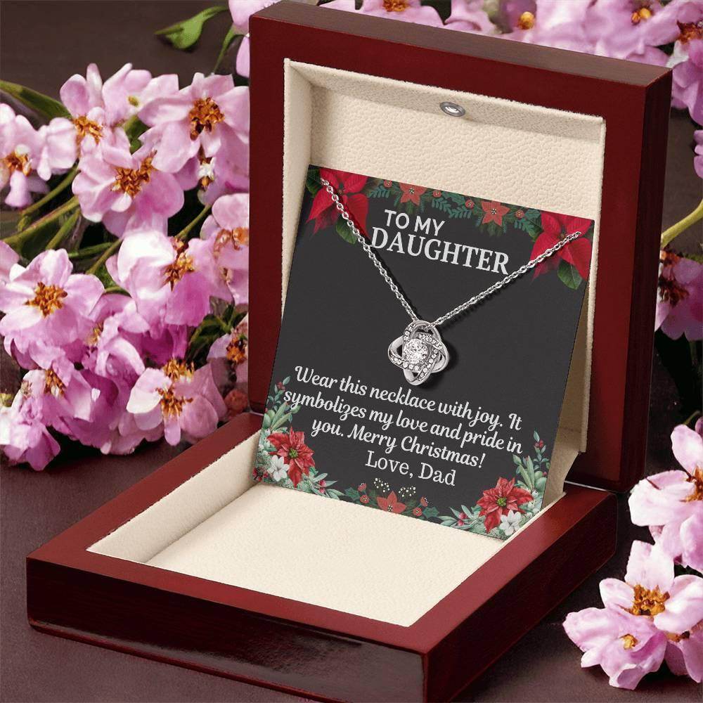 Gift To My Daughter from Dad - Love Knot Necklace - Giftsmojo