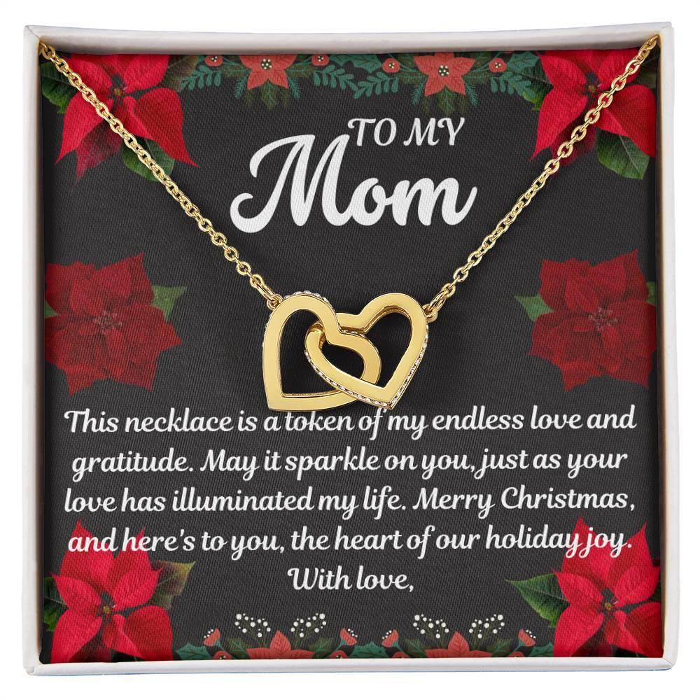 Necklace Gift To Mom Interlocking Hearts - Giftsmojo