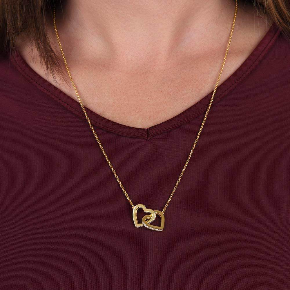 Gift To My Daughter from Dad - Interlocking Hearts Necklace - Giftsmojo