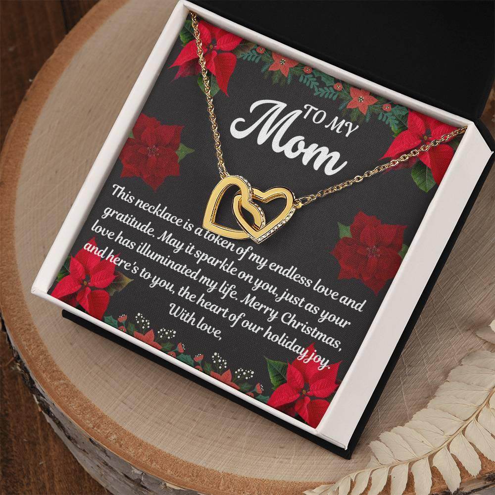 Necklace Gift To Mom Interlocking Hearts - Giftsmojo
