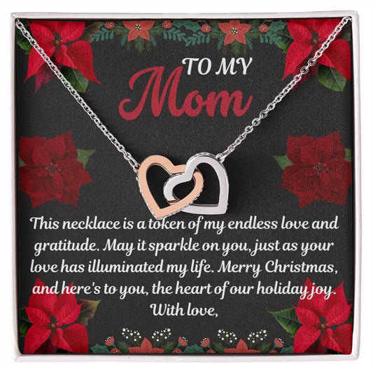 Necklace Gift To Mom Interlocking Hearts - Giftsmojo