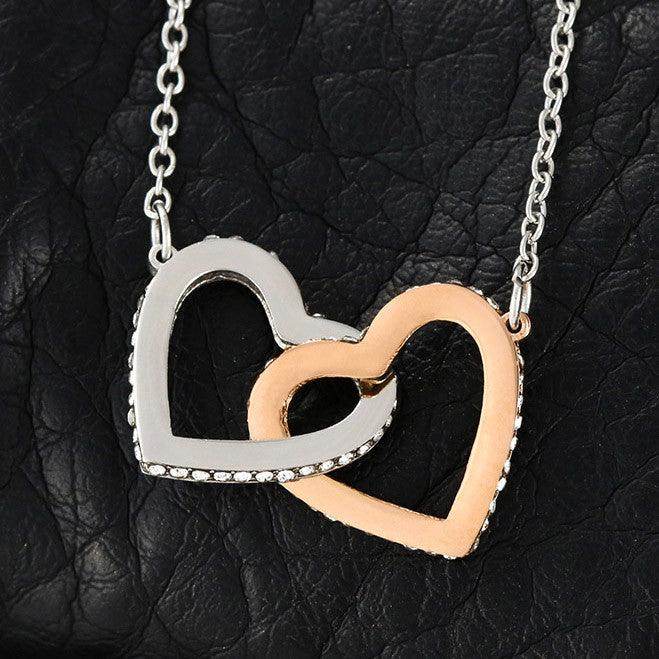 Gift To My Daughter from Mom - Interlocking Hearts Necklace - Giftsmojo