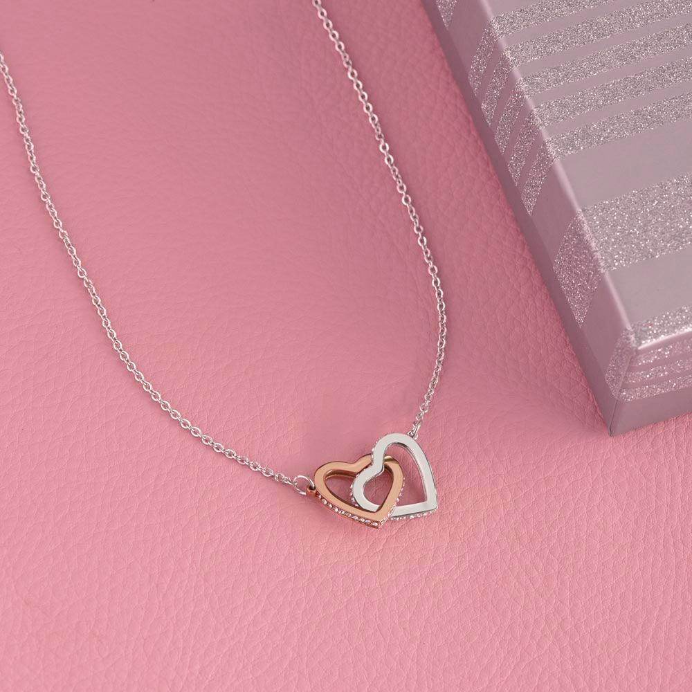 Necklace Gift To Mom Interlocking Hearts - Giftsmojo