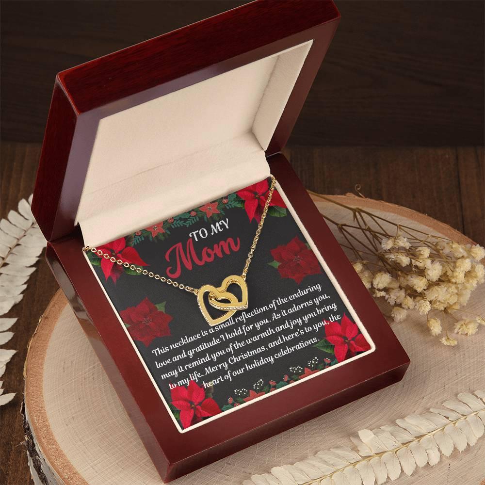 Necklace Gift To Mom Interlocking Hearts - Giftsmojo