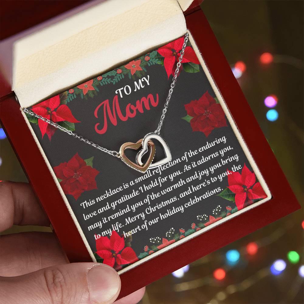 Necklace Gift To Mom Interlocking Hearts - Giftsmojo