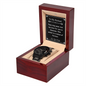 Gift For Husband Black Chronograph Watch