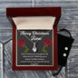 Personalized Merry Christmas Rose Alluring Beauty Necklace Set - Giftsmojo