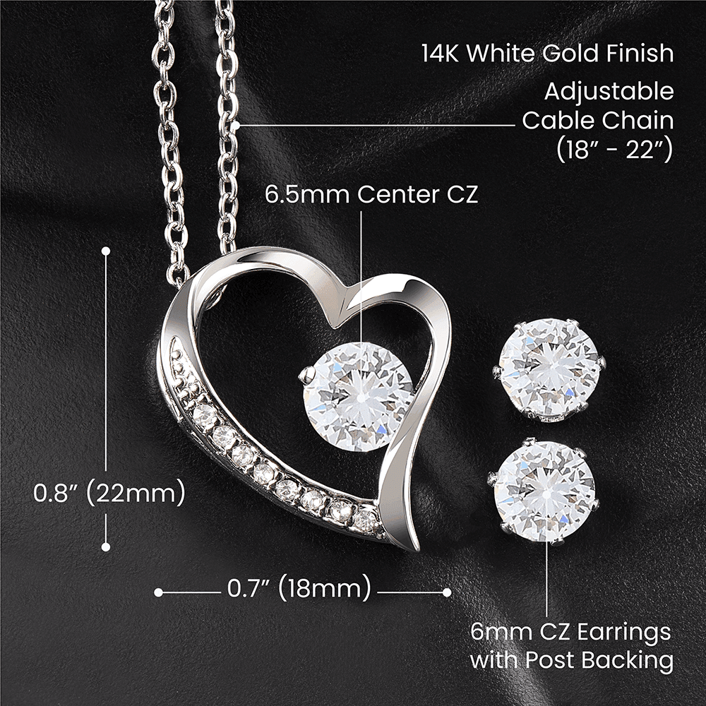 Personalized Forever Love Necklace Set For Wife's Birthday - Giftsmojo