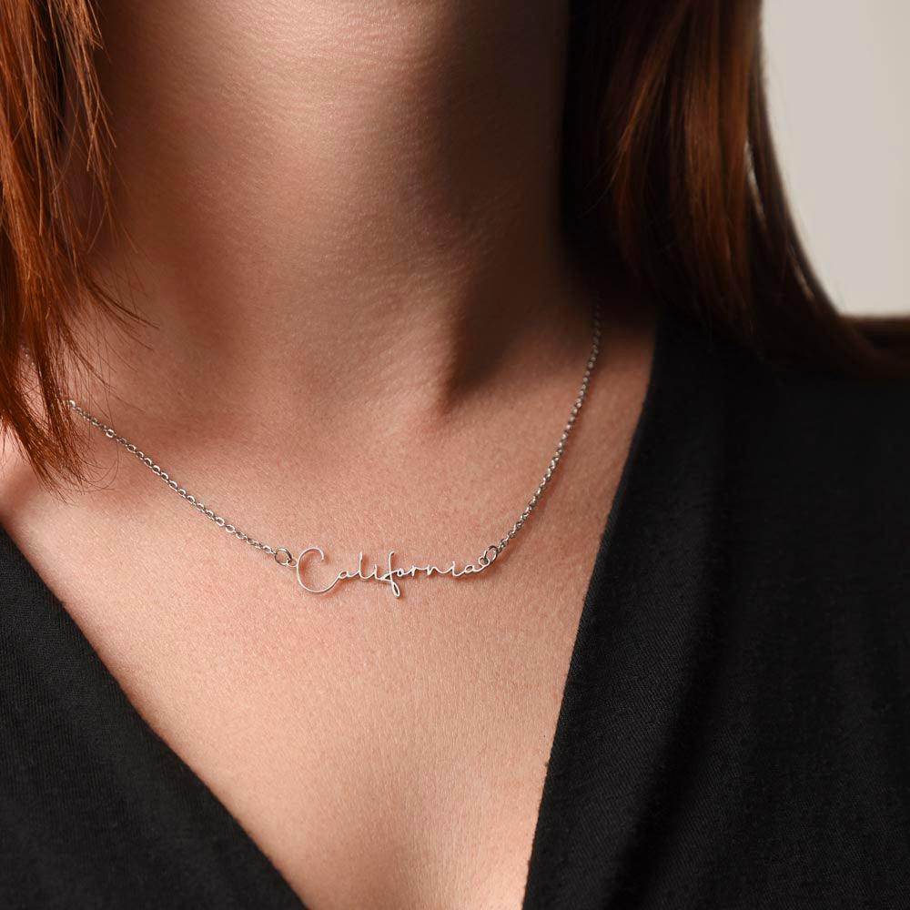 Personalized Signature Name Necklace - Great Gift for Birthday, Christmas and Other Special Events - Giftsmojo