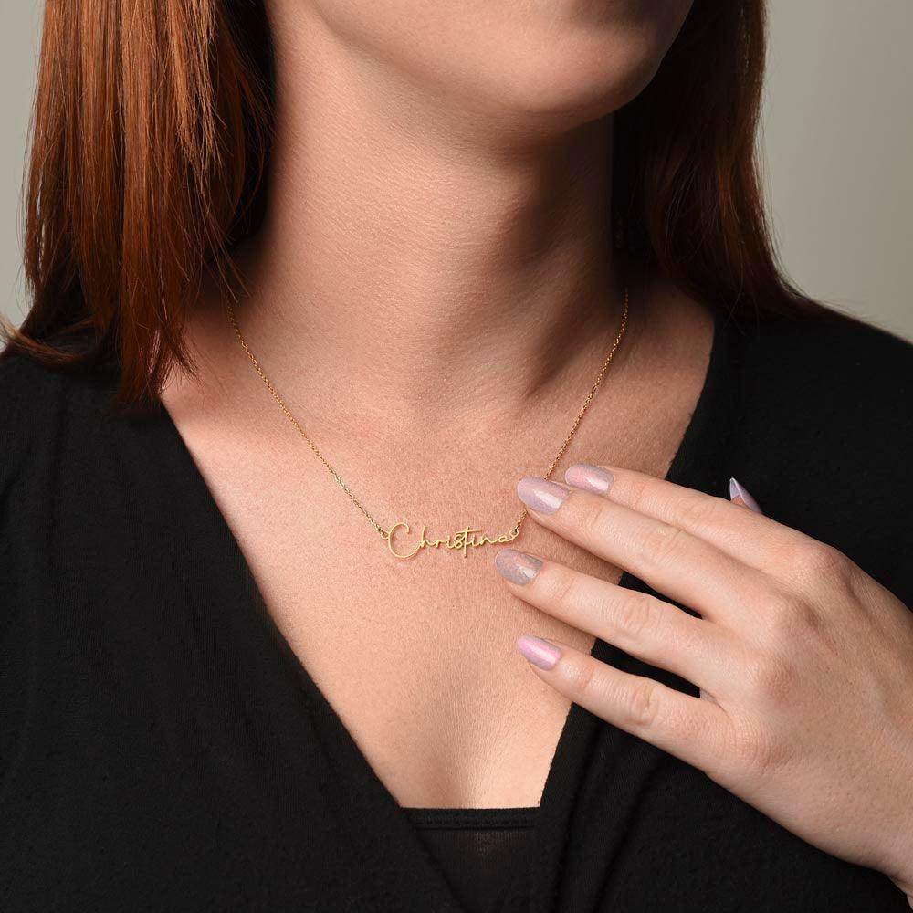 Personalized Signature Name Necklace - Great Gift for Birthday, Christmas and Other Special Events - Giftsmojo